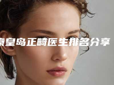 秦皇岛正畸医生排名分享[秦皇岛正畸哪家好]