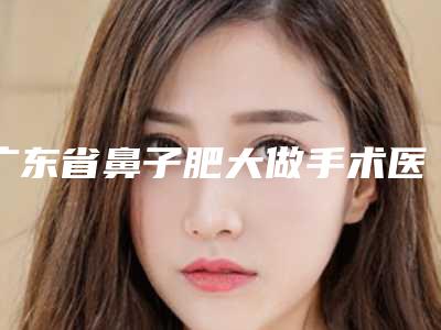 广东省鼻子肥大做手术医生排名前十提前预告（李咏旭医生靠谱正规医美）